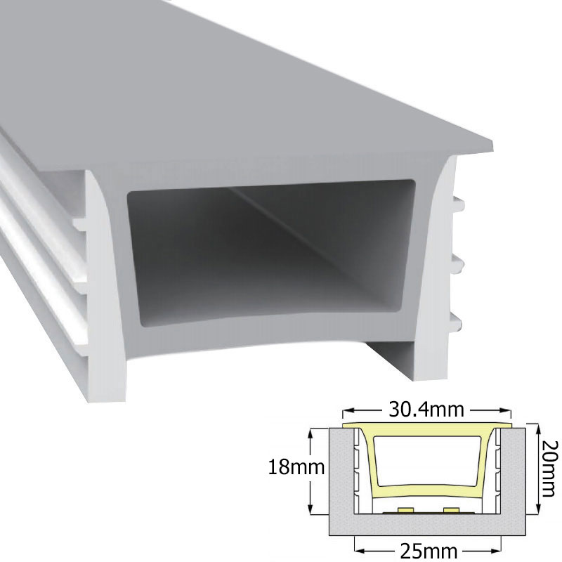 25x20mm Bendable Silicone LED Strip Light Plastic Cover For 15mm PCB